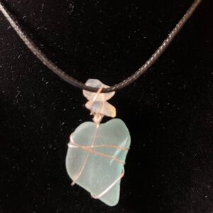 #78 handmade seaglass necklace pendant